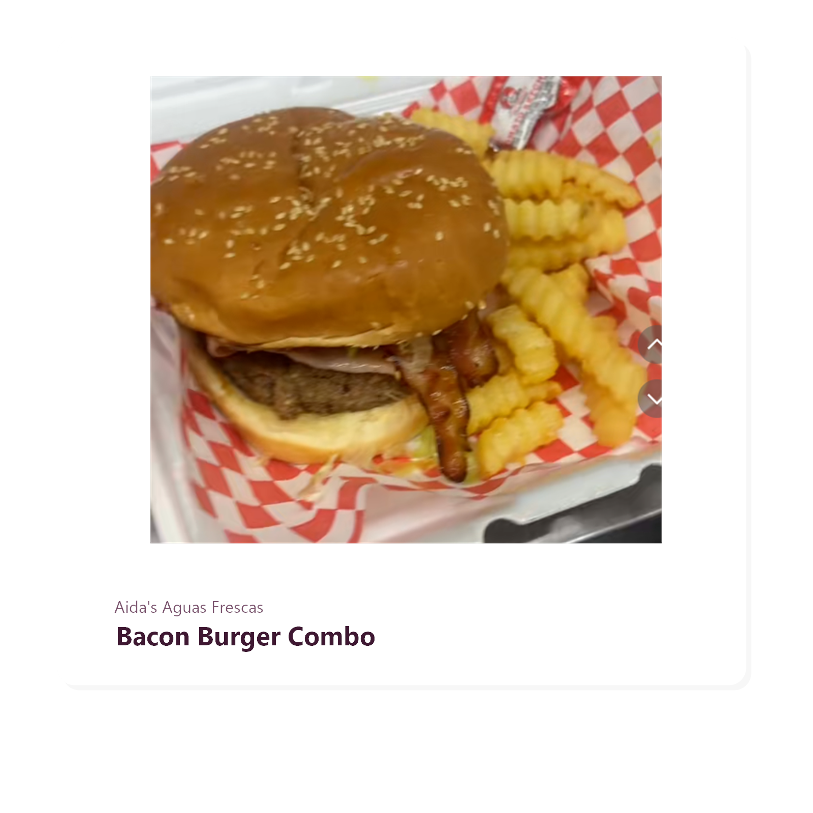 Bacon Burger Combo