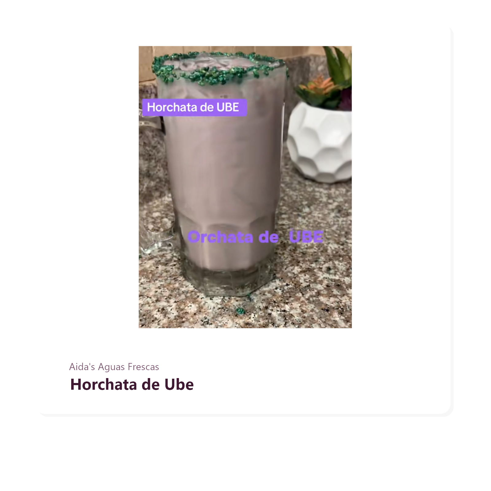 Horchata de Ube