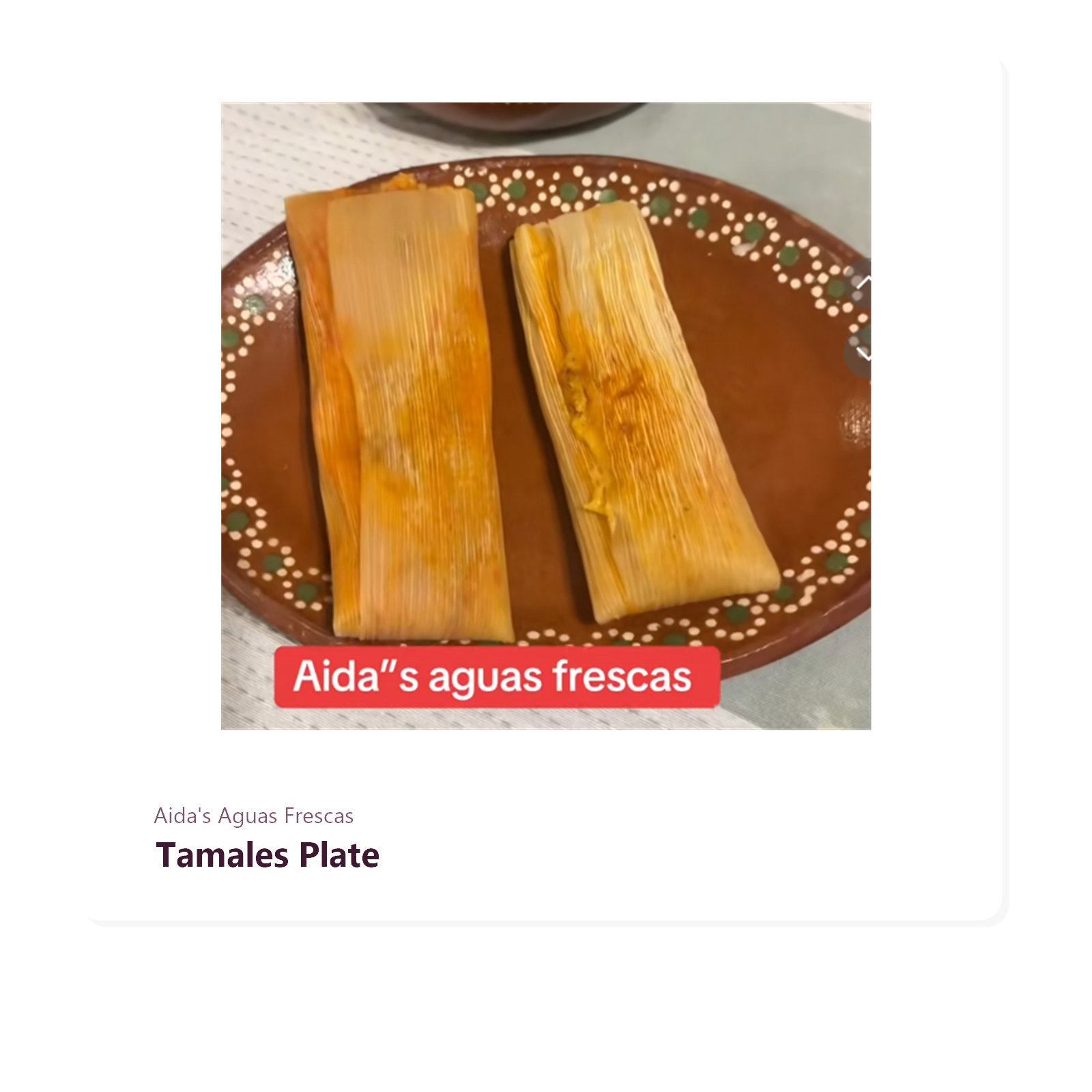 Tamales Plate